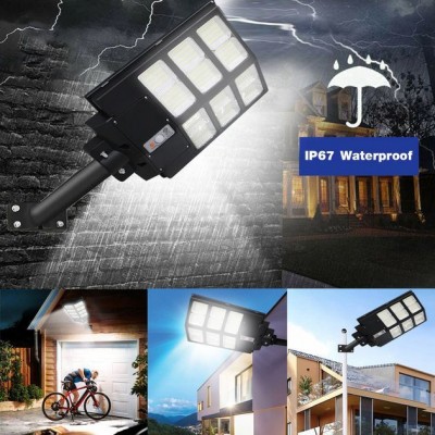 Ηλιακό Φωτιστικό Δρόμου LED 1000W Αδιάβροχο με Ενσωματωμένο Πάνελ & Αισθητήρα Κίνησης