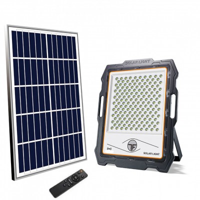 600W Ηλιακός Προβολέας με 324 LED με Φωτοβολταϊκό Πάνελ, Λαβή Μεταφοράς & Φωτοκύτταρο