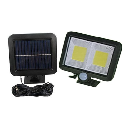 Ηλιακός Προβολέας Τοίχου FX-582 COB LED με Ανιχνευτή Κίνησης, Φωτοκύτταρο & Πάνελ Φόρτισης - Solar Panel Led Light - Motion Sensor