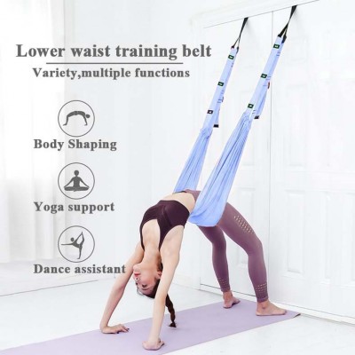 Aerial Swing για Yoga & Pilates - Κουρτίνα με Λαβές για Στήριξη στη Πόρτα - Γαλάζιο OEM