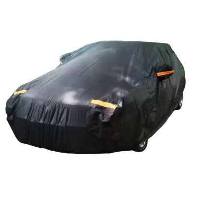 Αδιάβροχη Μαύρη Προστατευτική Κουκούλα Αυτοκινήτου με Επίστρωση Αλουμινίου CarSun C1818 400x160x120εκ