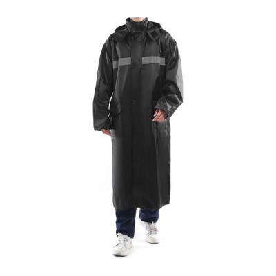 Μακρύ Αδιάβροχο με Κουκούλα One Size Black Raincoat 34706