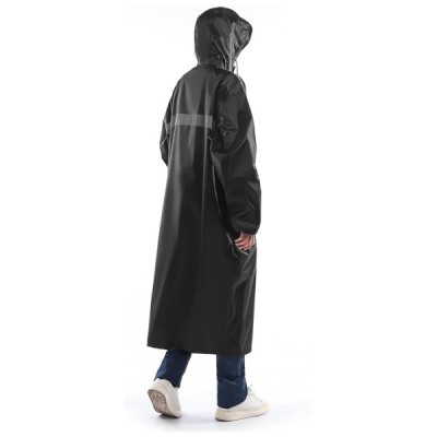 Μακρύ Αδιάβροχο με Κουκούλα One Size Black Raincoat 34706