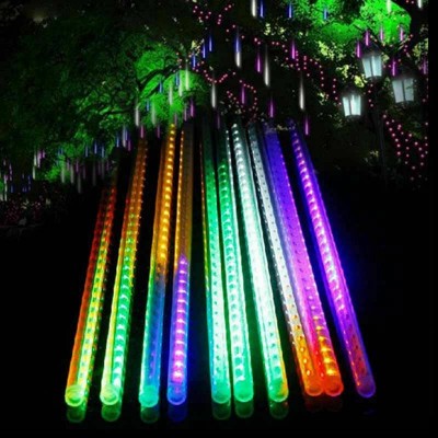 Αδιάβροχοι Χριστουγεννιάτικοι Σταλακτίτες με 18 LED RGB Πολύχρωμος Φωτισμός, 8 Σωλήνες x 50cm