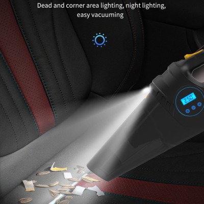 Carsun TURBO Ηλεκτρικό Σκουπάκι Στερεών, Τρόμπα Αέρος 12V με Επαναχρησιμοποιούμενο Φίλτρο, Φωτισμό LED & Οθόνη Ελέγχου Πίεσης - C1859-1