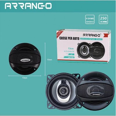 Ζευγάρι Ηχεία Αυτοκινήτου 2 Δρόμων 250W MAX ARRANGO 13cm