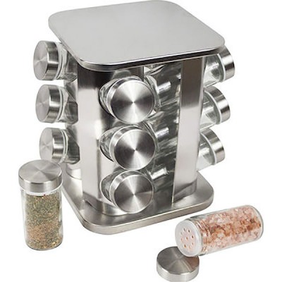 Θήκη Μπαχαρικών σε Περιστρεφόμενη Βάση 12τμχ - Spice Carousel