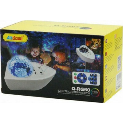 Διακοσμητικό Φωτιστικό LED Party Light Star Projector RGB Andowl Q-RG60 με Ηχείο και Τηλεχειριστήριο