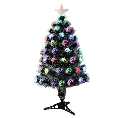 Αυτοφωτιζόμενο Χριστουγεννιάτικο Δέντρο 60εκ Οπτικής Ίνας με Αστέρια