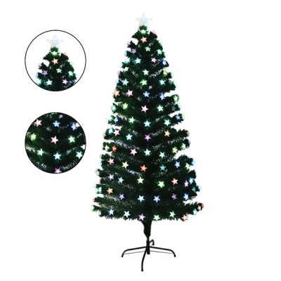 Deluxe Αυτοφωτιζόμενο Χριστουγεννιάτικο Δέντρο 120εκ με Φωτιζόμενα Led Αστέρα και 140 Κλαδιά