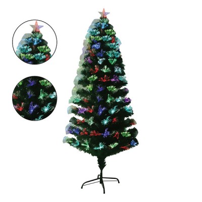 Deluxe Αυτοφωτιζόμενο Χριστουγεννιάτικο Δέντρο 120εκ Οπτικής Ίνας με 140 Κλαδιά