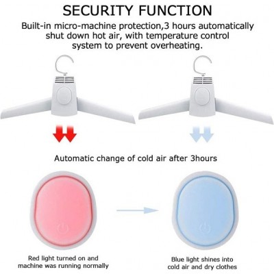 Φορητή Ηλεκτρική Κρεμάστρα Στεγνωτήρας Ταξιδιού για Όλα τα Ρούχα - Αερόθερμο για Πετσέτες, Παπούτσια, Εσώρουχα, Μπλούζες, Κάλτσες
