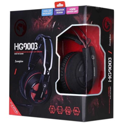 Gaming Ακουστικά USB 7.1 Virtual Surround Marvo Scorpion HG9003 Over Ear Gaming Headset