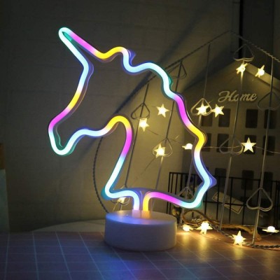 Διακοσμητικό Επιτραπέζιο Φωτιστικό Led Neon  Μονόκερος - Decoration Lamp 25x18x12cm