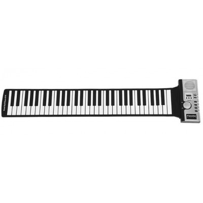 Ευλύγιστο Φορητό Roll-Up Midi Πιάνο Αρμόνιο Keyboard Αφής 61 Πλήκτρων που Τυλίγεται, με Ενσωματωμένο Ηχείο, 128 Ήχους & 128 Ρυθμούς