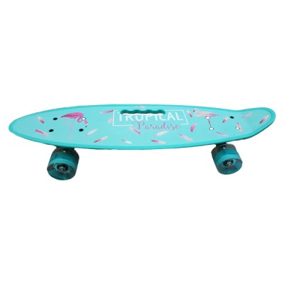 Skateboard 22" - Τροχοσανίδα Σκέητμπορντ με Τροχούς 55mm 55x14x9.5εκ YB-108 Flamingo