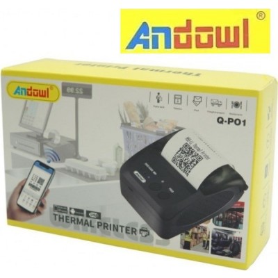 Bluetooth Θερμικός Εκτυπωτής 58mm - Bluetooth Thermal Printer Andowl Q-P01