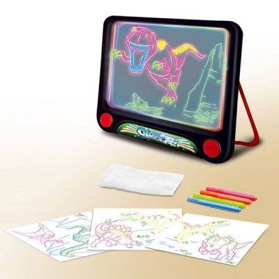 Μαγικός Φωτεινός Πίνακας Ζωγραφικής - Boo Games Glow Drawing Board με 3 Σχέδια Δεινόσαυρους
