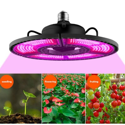 EΕ27 Τριπλό Φωτιστικό 400W 180º LED Ανάπτυξης & Καλλιέργειας Φυτών Full Spectrum Αναδιπλούμενο Πάνελ - Λάμπα Θερμοκηπίου Εσωτερικού Χώρου - Plant Grow Light