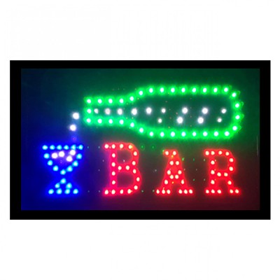 Led Φωτιζόμενη Διαφημιστική Πινακίδα "BAR" 56X33εκ