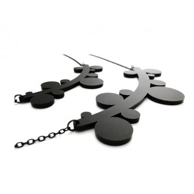 Κολιέ Χειροποίητο Plexiglass Full Circle Necklace με Κοντή Αλυσίδα 20cm