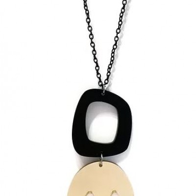 Κολιέ Χειροποίητο απο Plexiglass Circle Of Artemisia Necklace με Μακριά Αλυσίδα 40cm