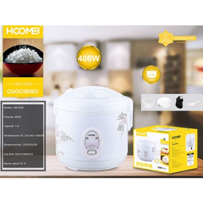 Βραστήρας Ρυζιού 400W - Rice coocker 1L HOOMEI HM-5328