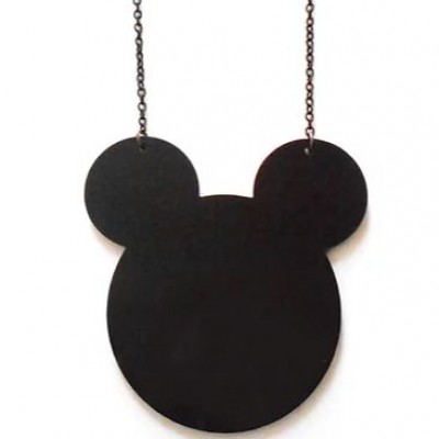 Κολιέ απο Plexiglass Mickey Mouse με Μακριά Αλυσίδα 40cm