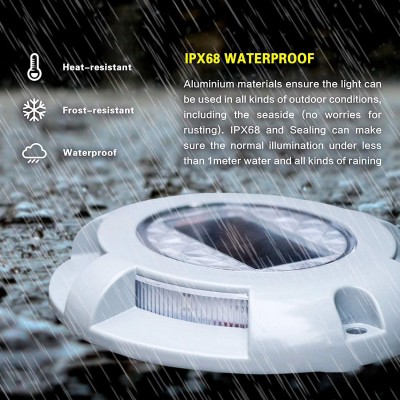 Αδιάβροχο Ηλιακό LED Φωτιστικό Λευκό Θερμό Αλουμινίου Δαπέδου Αντοχής με Αισθητήρα Κίνησης 3000K IP65 1τμχ Γκρι