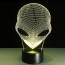 Διακοσμητικό Τρισδιάστατο LED Φωτιστικό ALIEN - 3D Desk Lamp Alien