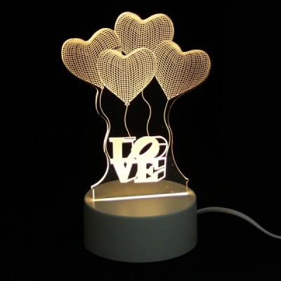 Διακοσμητικό Τρισδιάστατο LED Φωτιστικό LOVE - 3D Desk Lamp Love