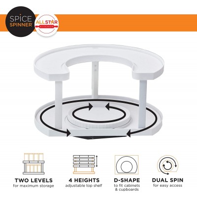 Περιστρεφόμενη Διπλή Θήκη Μπαχαρικών Spice Spinner Two-Tiered Spice Organizer