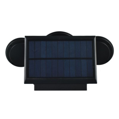 Τριπλό Ηλιακό Επιτοίχιο Φωτιστικό LED με Ανιχνευτή Κίνησης Μαύρο