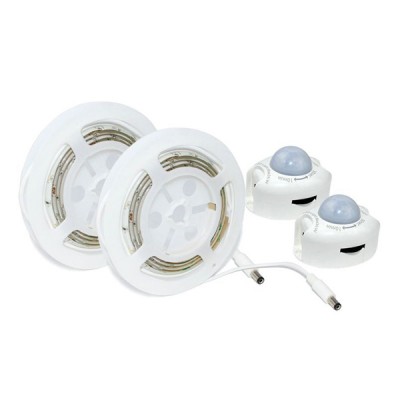 2x120cm Σετ 2 Αυτοκόλλητες Ταινίες LED με Αισθητήρες Κίνησης,  Προγραμματισμό Χρόνου Απενεργοποίησης, 2.8W 260lm OEM
