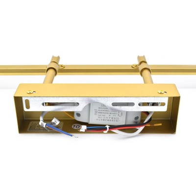 Επιτοίχιο Χρυσό LED 16W Φωτιστικό - Ράγα 70 cm με Τηλεσκοπικούς Βραχίονες - Ελευθερία Κίνησης 180º -  Λευκό Φως με 120º Γωνία Προβολής OEM