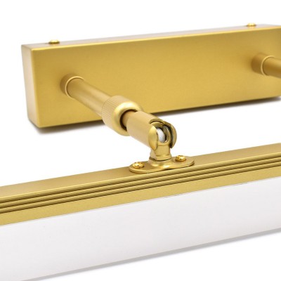 Επιτοίχιο Χρυσό LED 16W Φωτιστικό - Ράγα 70 cm με Τηλεσκοπικούς Βραχίονες - Ελευθερία Κίνησης 180º -  Λευκό Φως με 120º Γωνία Προβολής OEM