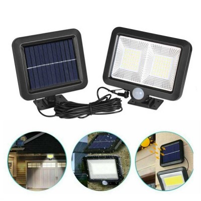 Αδιάβροχος IP65 Ηλιακός Προβολέας Τοίχου 100 LED Με Ανιχνευτή Κίνησης, Φωτοκύτταρο & Πάνελ Φόρτισης - Solar Panel Led Light - Motion Sensor ARRANGO AT76113