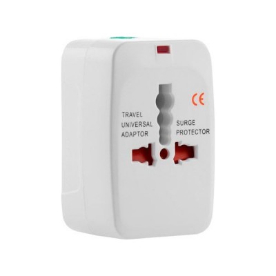 Ταξιδιωτικός Αντάπτορας Πρίζας Universal Travel Adaptor με Προστασία και 2 Θύρες USB