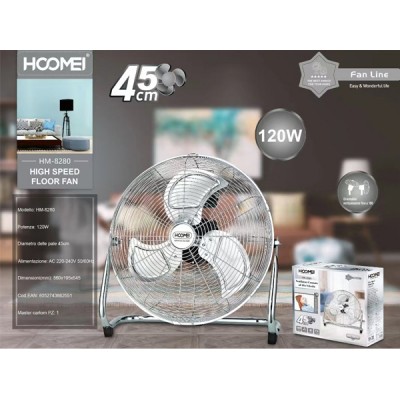 Ταχυτάτος Επιδαπέδιος Ανεμιστήρας 120Watt ΗΟΟΜΕΙ ΗΜ-8280