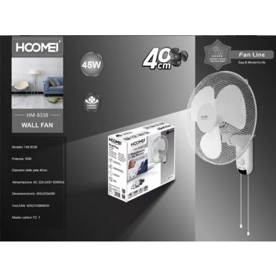 Επιτοίχιος Ανεμιστήρας 50Watt ΗΟΟΜΕΙ ΗΜ-8338