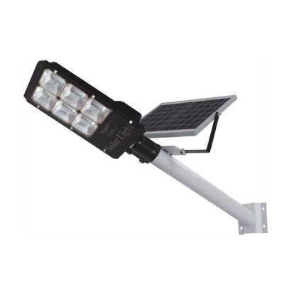 100W Ηλιακός Προβολέας Δρόμου Solar Street Light M-100N Φωτιστικό Εξωτερικού Χώρου με Φωτοβολταϊκό Πάνελ