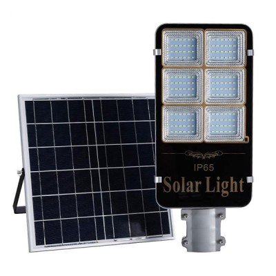 Ηλιακός Προβολέας Δρόμου 300W Solar Street Light M-300N Φωτιστικό Εξωτερικού Χώρου με Φωτοβολταϊκό Πάνελ