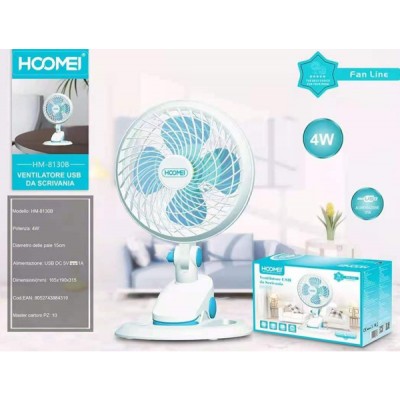 Ανεμιστήρας USB με Αφαιρούμενη Βάση 3W 15 cm Hoomei HM-8130