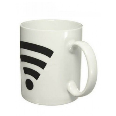 Κεραμική Κούπα WiFi που Αντιδράει στη Θερμότητα για Καφέ & Τσάι Λευκή 300ml
