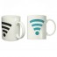Κεραμική Κούπα WiFi που Αντιδράει στη Θερμότητα για Καφέ & Τσάι Λευκή 300ml