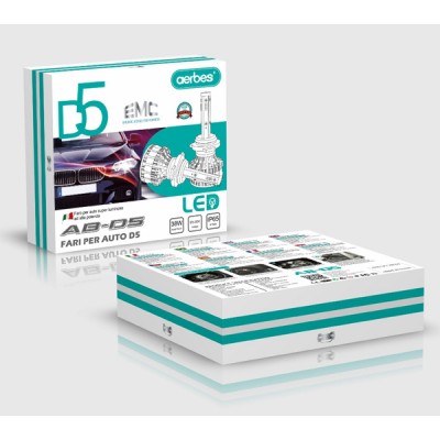 Σετ 2 Τεμάχια Led Λάμπες D5 Αυτοκινήτου  SMD 38W H1 4200lm - Led Headlight