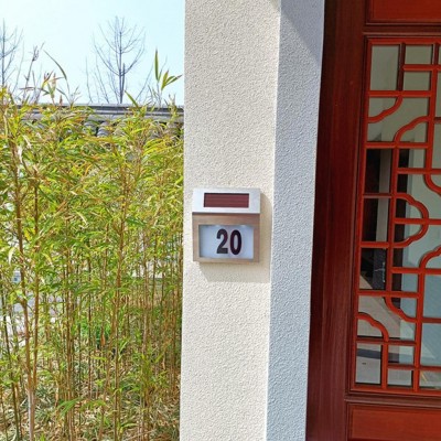 Ηλιακή Φωτιζόμενη Πινακίδα Αριθμού Σπιτιού INOX - Solar House Number Light