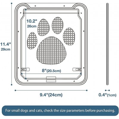 Πορτάκι Γάτας & Μικρών Σκύλων για Σίτα Αντικουνουπική με Κλειδαριά & Μαγνητική Σταθεροποίηση - Αυτόματη Πόρτα Flap Κατοικιδίων