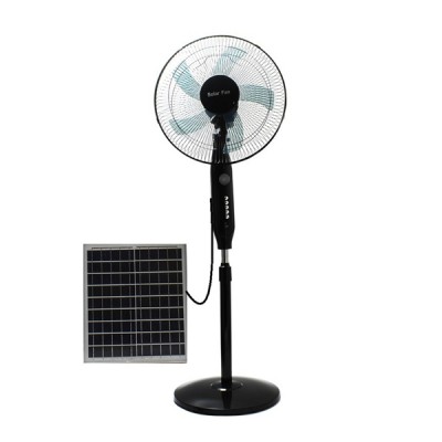 43cm Επιδαπέδιος Ηλιακός Πτυσσόμενος Ανεμιστήρας 25W με Επαναφορτιζόμενη Μπαταρία 12000mAh - 3 Ταχύτητες - USB Powerbank Έξοδο Φόρτισης & Λάμπα LED