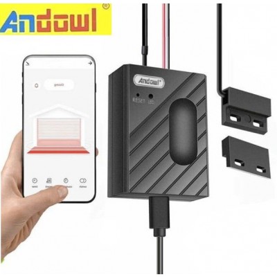 Andowl® Έξυπνος WiFi Ελεγκτής Λειτουργίας Γκαραζόπορτας με App Εφαρμογή - Μαύρο